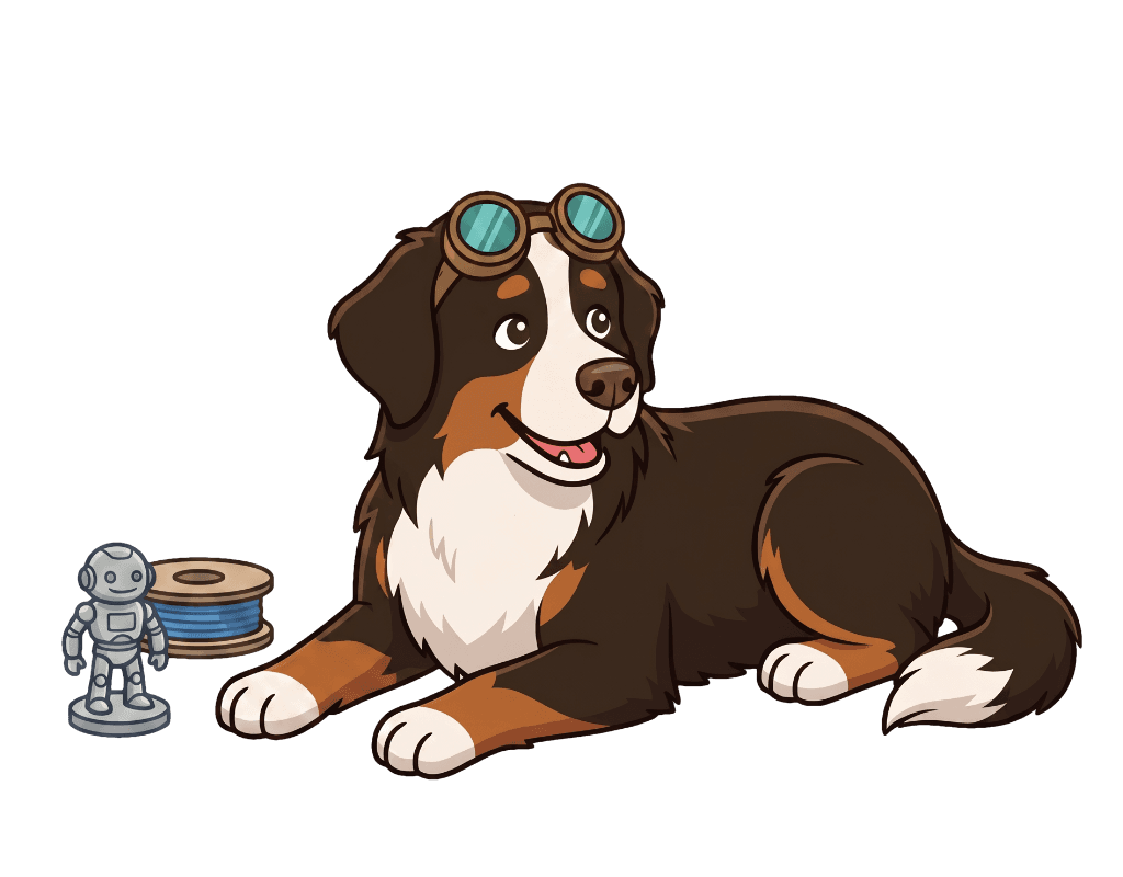 BolloPrint mascot with filaments and STL files